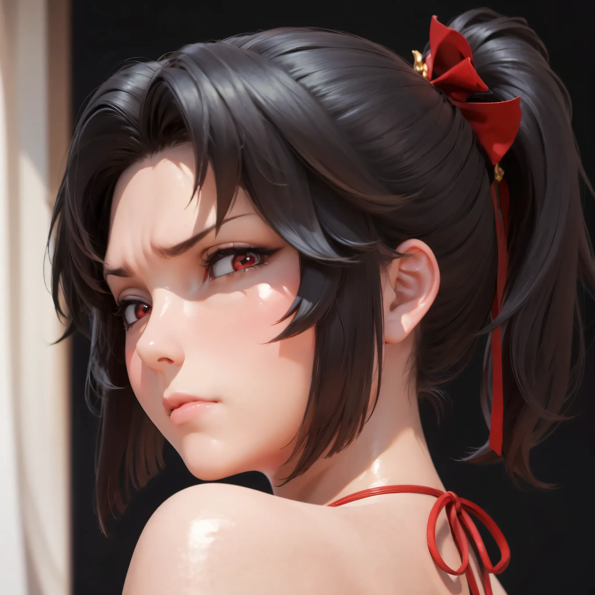 highres,best quality at best,masterpiece,quality,best quality,delicate facial features,look at the audience,there is light in the eyes,WZRYyunyingYP,(masterpiece),(best quality),masterwork,semrealistic,realistic,mature female,wide hips,fair_skin,shiny_skin...