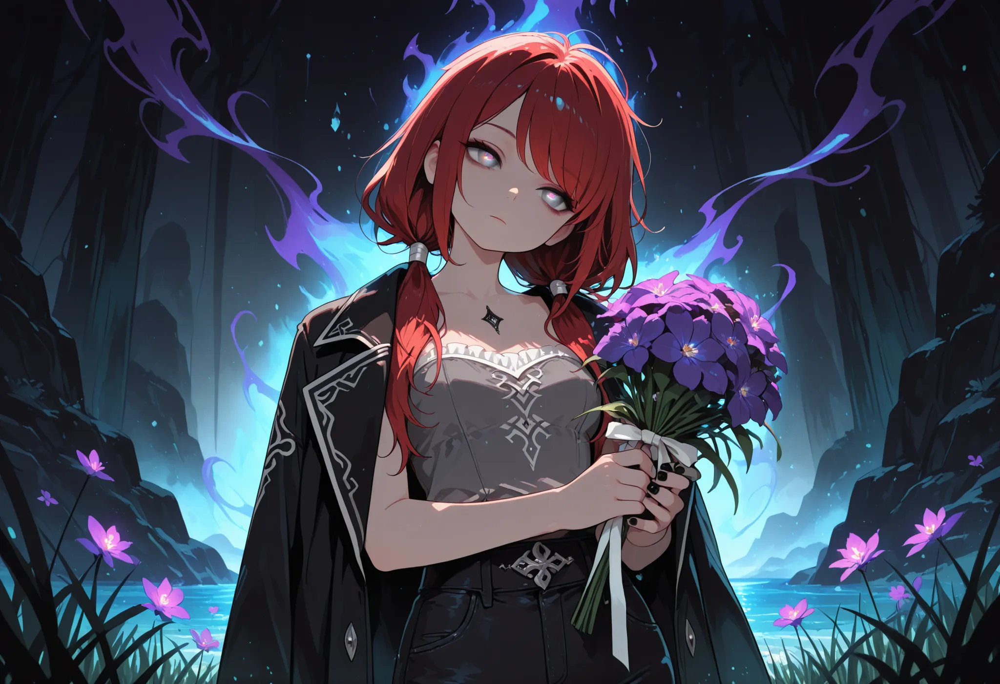 (masterpiece:1.2, Best Quality), (finely detailed beautiful eye: 1.2), (beautiful detailed face), (masterpiece:1.2, Best Quality), (finely detailed beautiful eye: 1.2), (beautiful detailed face), solo, close up,looking to the side, dark aura, dark energy, ...