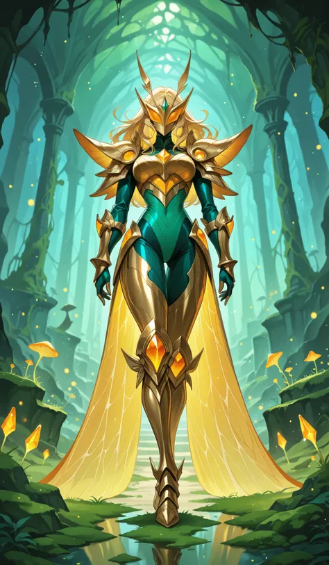 masterpiece, best quality, absurdres, ultra-high resolution, 8k, cinematic lighting, macro fantasy illustration of an underground insect fashion gala inspired by Met Gala, full-body shot of multiple ant species parading on a bioluminescent runway, each dis...