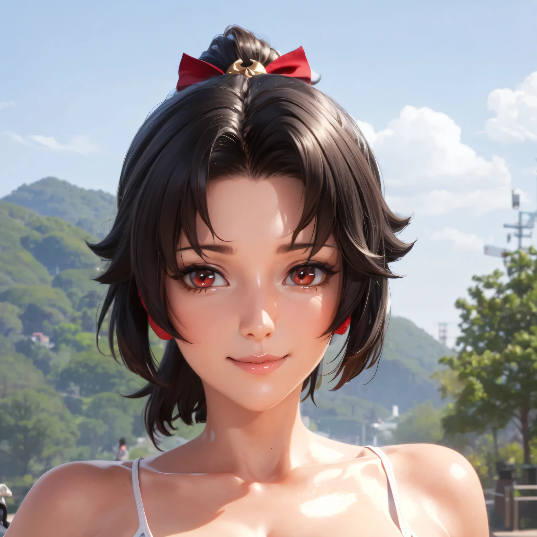highres,best quality at best,masterpiece,quality,best quality,delicate facial features,look at the audience,there is light in the eyes,WZRYyunyingYP,(masterpiece),(best quality),masterwork,semrealistic,realistic,mature female,(wide hips:1.2),fair_skin,shin...
