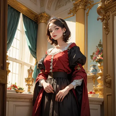 397 ((The Young Princess and the Young Prince)),(short hair),(Neat hair),(Ultra High Definition),(Opulent Palace),(Leonardo da Vinci Style Painting)