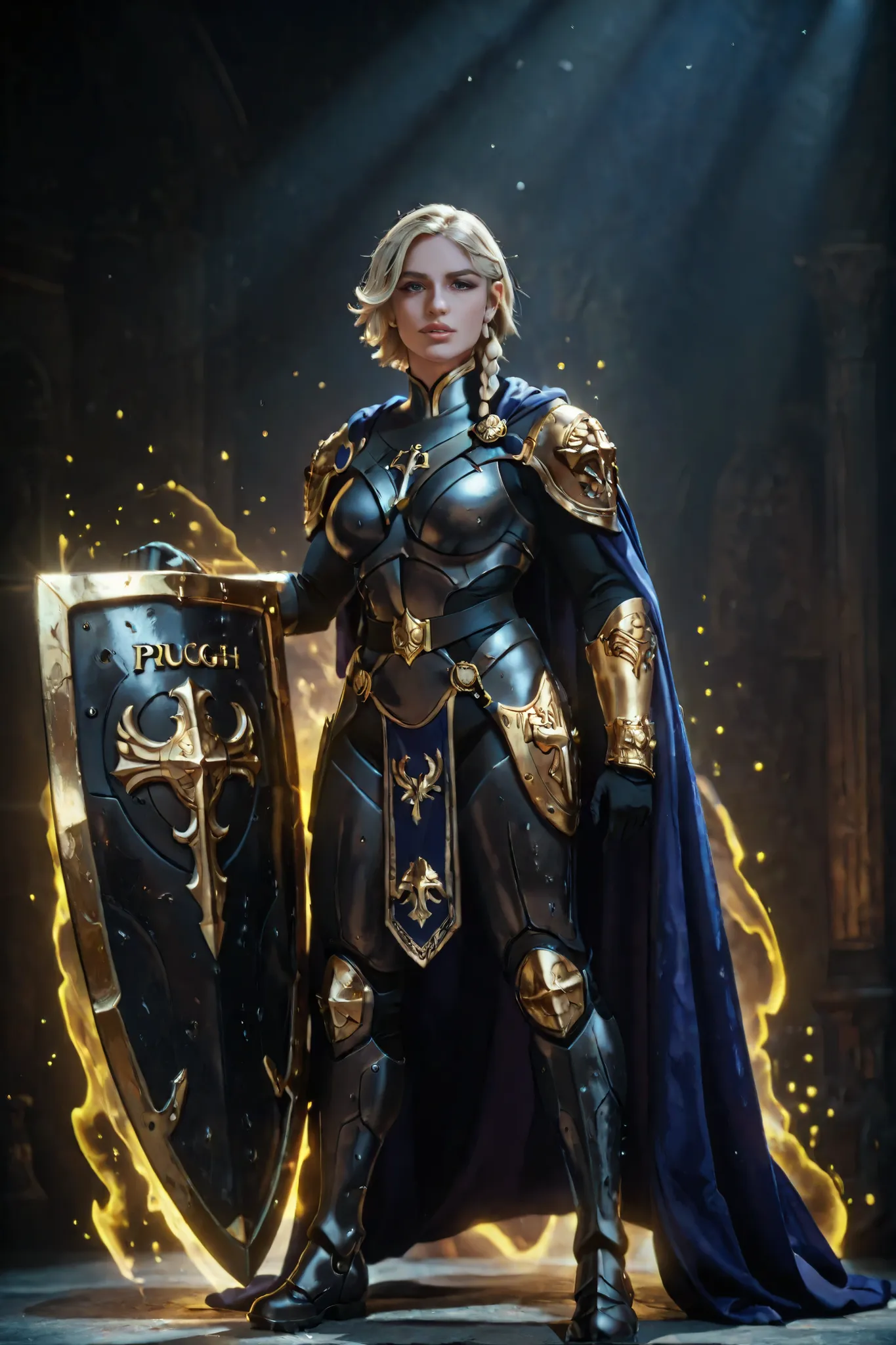 A character reference concept art in a realistic mature anime belnd  with subtle 3d cel shading, studio lighting soft glowing highlights , strong rim light, dramatic back lightd ,soft defused frontal lights and strong light glow casting sharp shadows creat...