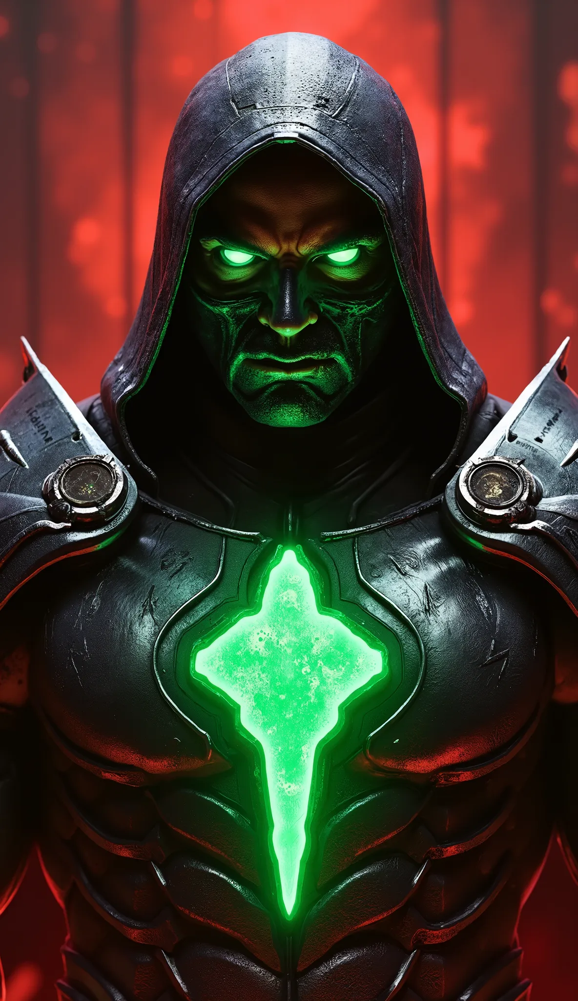 ROBERT DOWNEY Jr like Ermec from Mortal Kombat The image shows the character Ermac in his most recent version, probably from the game Mortal Kombat 1 (2023/2024). He appears with a dark visual, mystical and sinister, perfectly representing his nature of be...