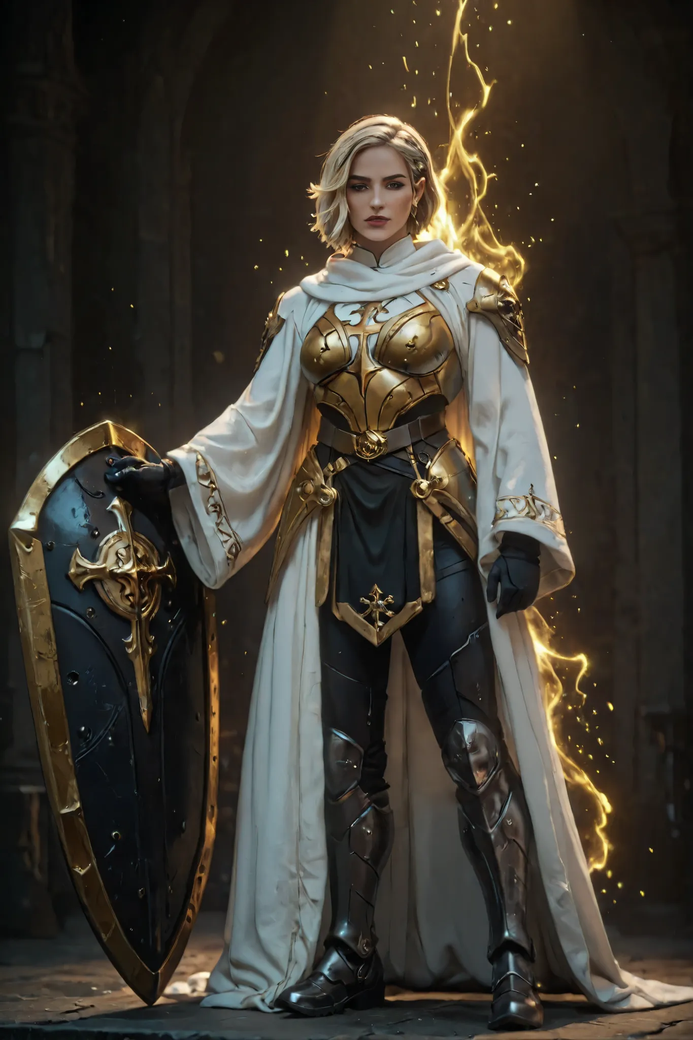 A character reference concept art in a realistic mature anime belnd  with subtle 3d cel shading, studio lighting soft glowing highlights , strong rim light, dramatic back lightd ,soft defused frontal lights and strong light glow casting sharp shadows creat...