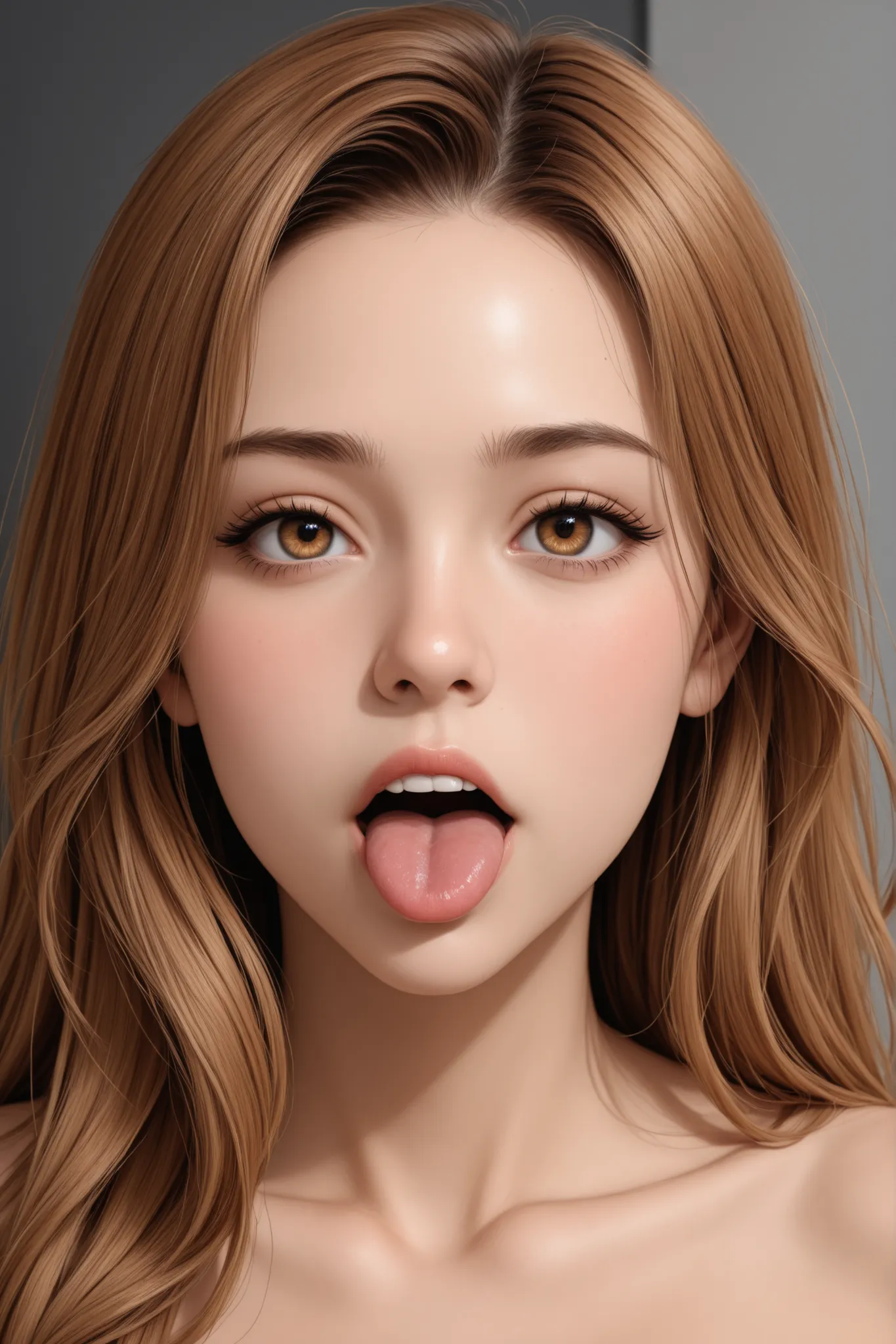Woman In The Graping of Mouth