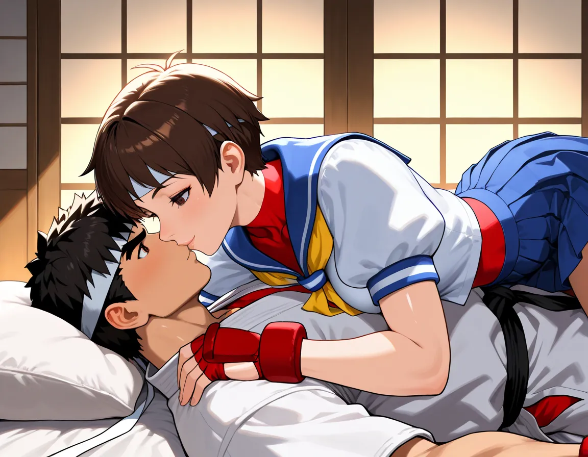 Ryu y Sakura momento juntos 