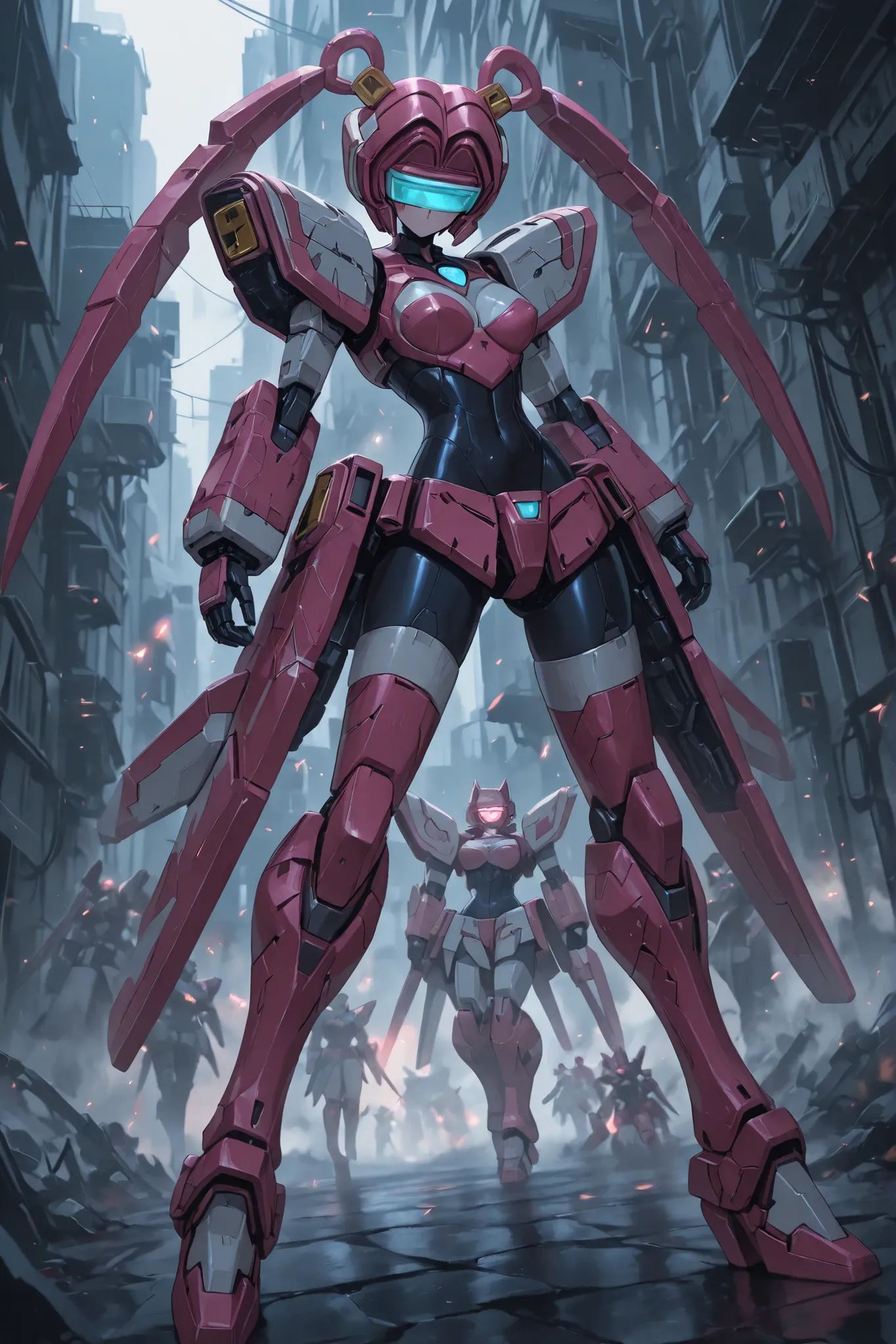 Mecha girl, Cyber girl, linda e sexy, olhos coloridos, Extremely detailed image 