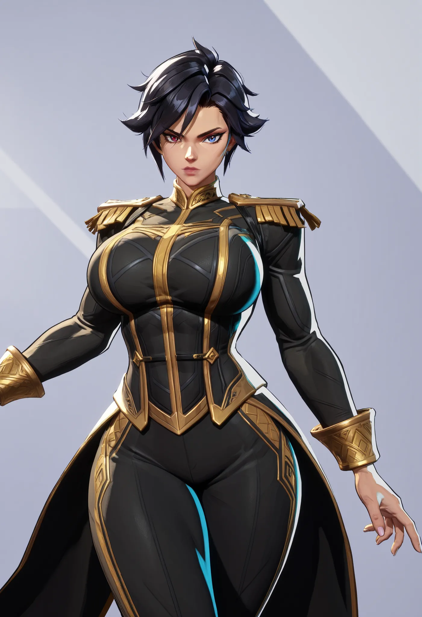 <lora:MarvelRivals:1> r1vals,
1girl, {{masterpiece, ultra-high quality, professionally detailed, professionally shaded}},solo, single person, 1girl,short hair, black hair, absolutely huge breasts, absolutely thick thighs, absolutely wide hips, slim waist, ...