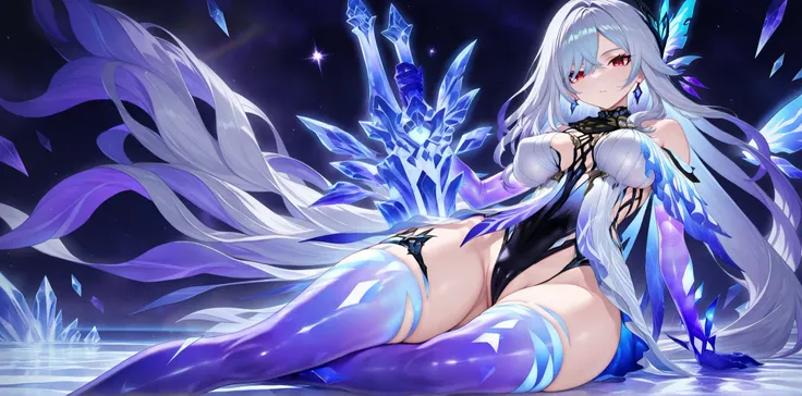 score_9, score_8_up, score_7_up, 1 skirk, solo character, full close UP, masterpiece, best quality, very aesthetic, attractive image, perfect details, a solo character, solo, 1 sexy girl, (1 skirk genshin impact), breathless and hot, she has a powerful and...