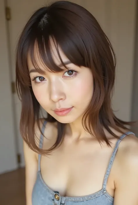 (( premium quality,  8k )), ((masterpiece)), ( details),     Japanese girl,   first-person view   ,1 woman, Petite Woman ,   sexy,(  in the bedroom),(((    very large breasts ,    Naked,  beautiful breasts, short bob hair , black hair))),  dark haired  , (...