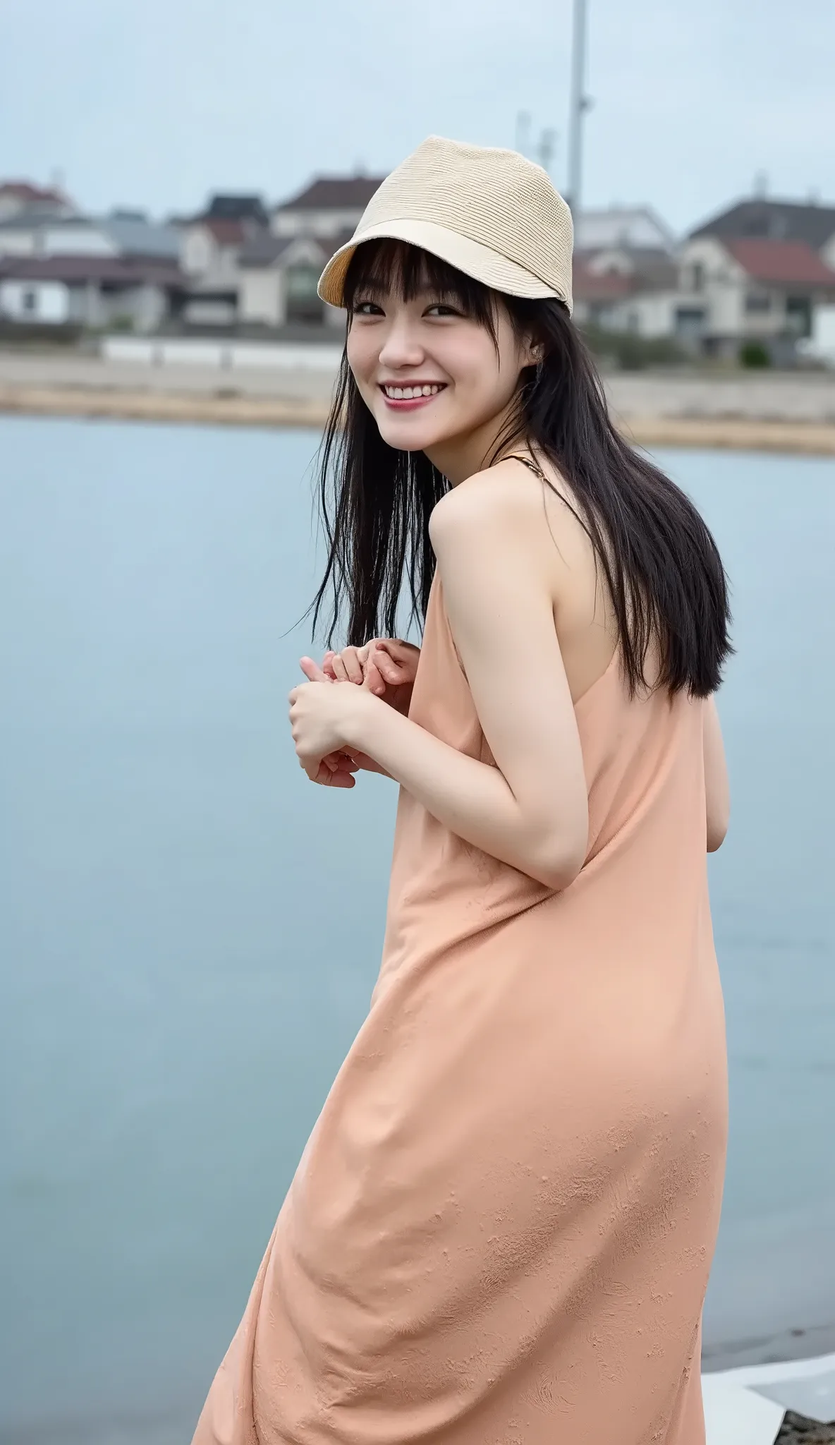 (masterpiece, best quality:1.2), RAW pictures, high res, complicated details, very detailed, portrait, beautiful Japanese girl,Junior high school students、Short Height、immature or body 、Beautiful mid-chest、beautiful cherry colored areolas、erect nipples、thi...