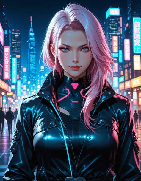 3DMM, cyberpunk, beautiful cyberpunk woman, cyberpunk outfit, neon night city, side road, bokeh, high quality, realistic, 8K, HDR, physically-based rendering, professional, vivid colors, dramatic lighting, moody, dark, neon, futuristic, cyberpunk atmospher...