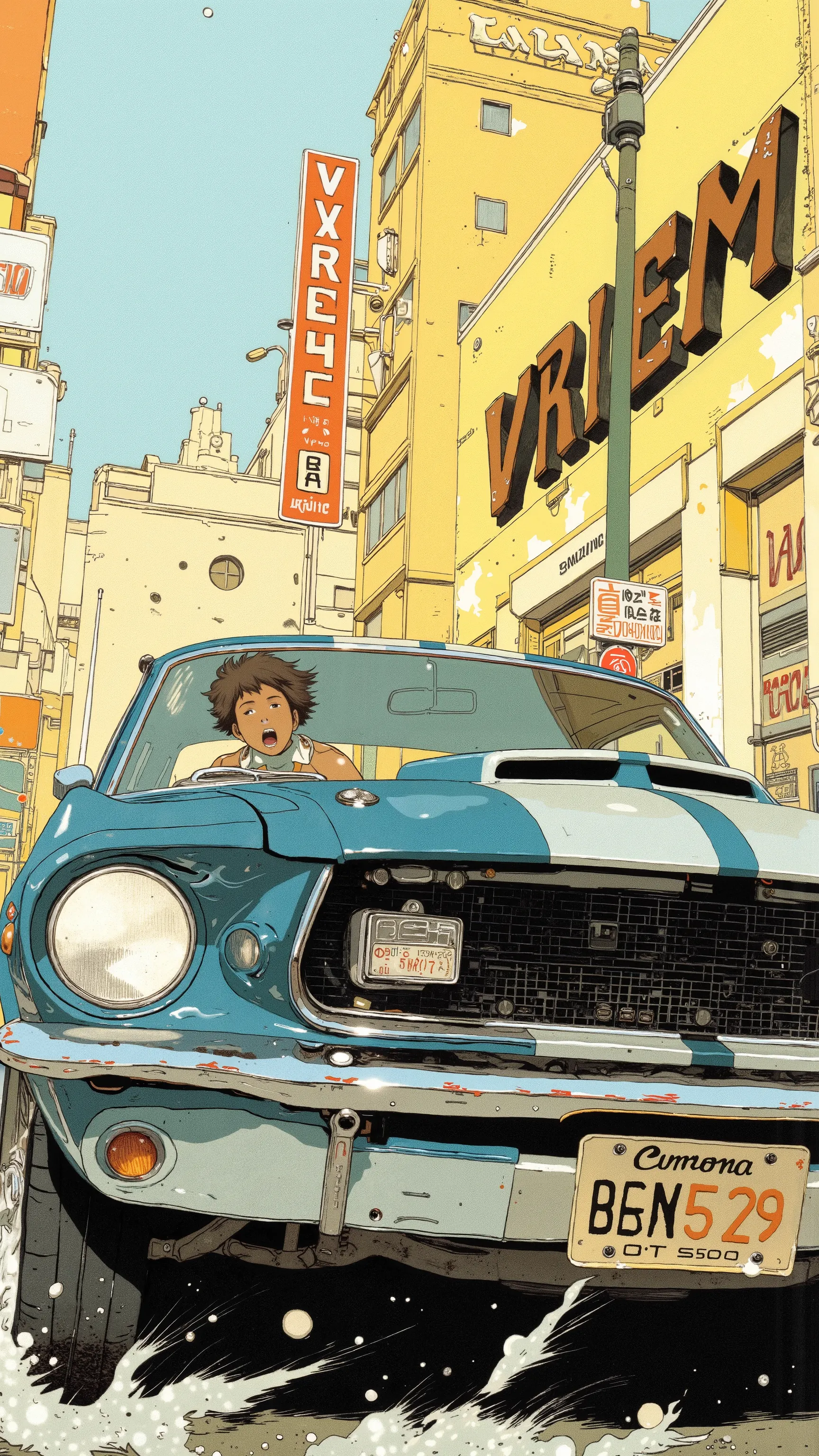 Sleek Design, Equipment, The scene below, which is reminiscent of the manga-specific, of fog lights. car, sense of speed on that front grille, fog lights depicts, Strong presence. Manga-specific, equipped with, expresses the thrill and anxiety, chrome deco...