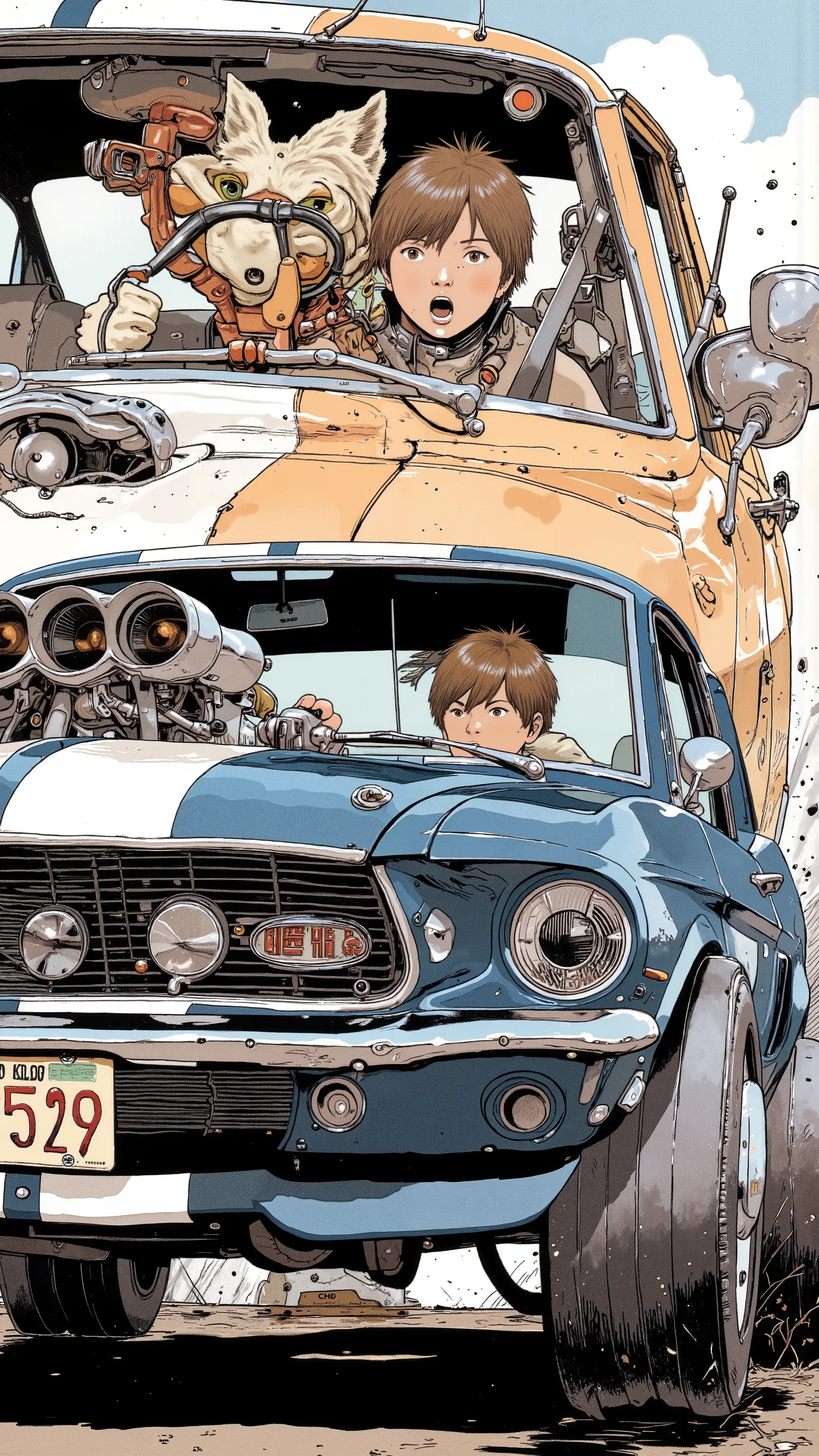 Sleek Design, Equipment, The scene below, which is reminiscent of the manga-specific, of fog lights. car, sense of speed on that front grille, fog lights depicts, Strong presence. Manga-specific, equipped with, expresses the thrill and anxiety, chrome deco...