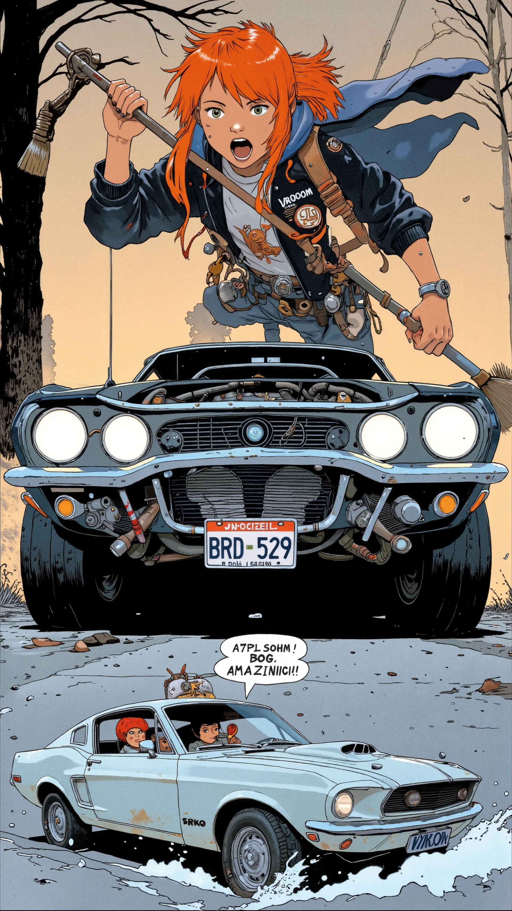 Sleek Design, Equipment, The scene below, which is reminiscent of the manga-specific, of fog lights. car, sense of speed on that front grille, fog lights depicts, Strong presence. Manga-specific, equipped with, expresses the thrill and anxiety, chrome deco...