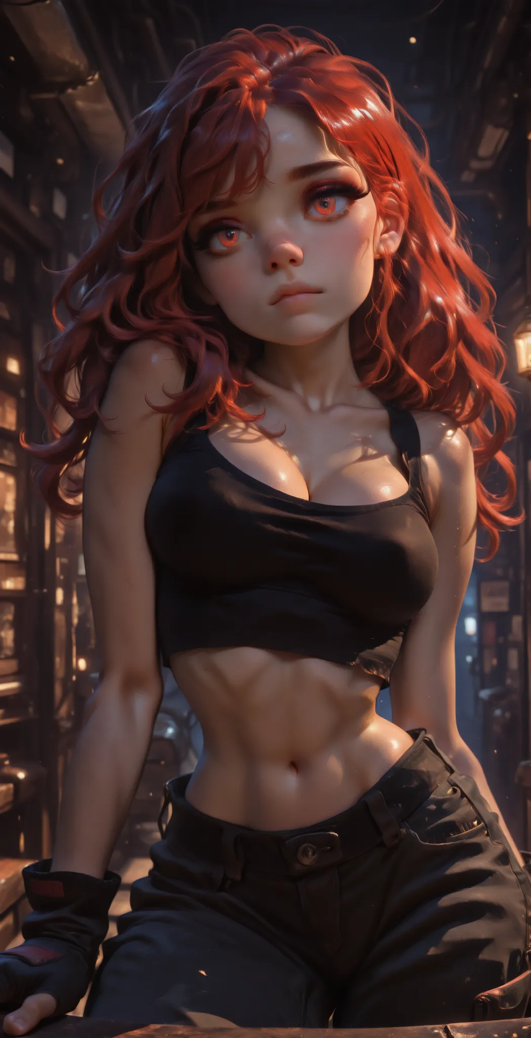 (masterpiece:1.35), (very aesthetic, best quality:1.3), highly detailed, dynamic lighting, dark environment, backlit, absurdres, detailed shading and textures, dark background, cyberpunk aesthetic, close-up, hyperdetailed, flat anime style, no lineart, det...