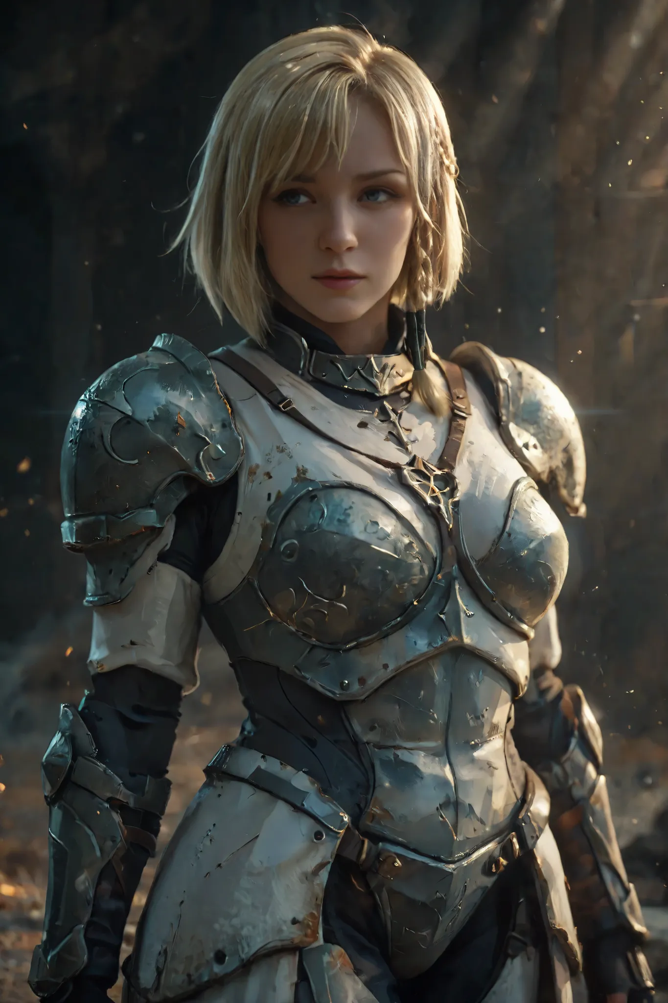 A character reference concept art in a realistic mature anime belnd  with subtle 3d cel shading, studio lighting soft glowing highlights , strong rim light, dramatic back lightd ,soft defused frontal lights and strong light casting sharp shadows creation a...