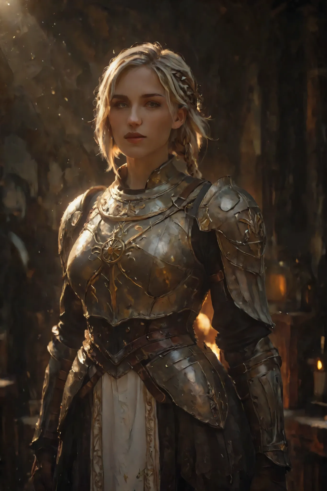 A character reference concept art in a realistic mature anime belnd  with subtle 3d cel shading, studio lighting soft glowing highlights , strong rim light, dramatic back lightd ,soft defused frontal lights and strong light casting sharp shadows creation a...