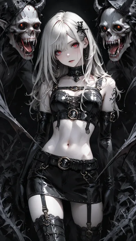 high res , masterpiece, anatomically, top quality, high res model, High Details, Anatomically anatomically, Norman Rockwell & Tim Burton style、Watercolor touch、 Edward Scissorhands、The black leather costume worn at the event、skinny, white-skinned man 、...