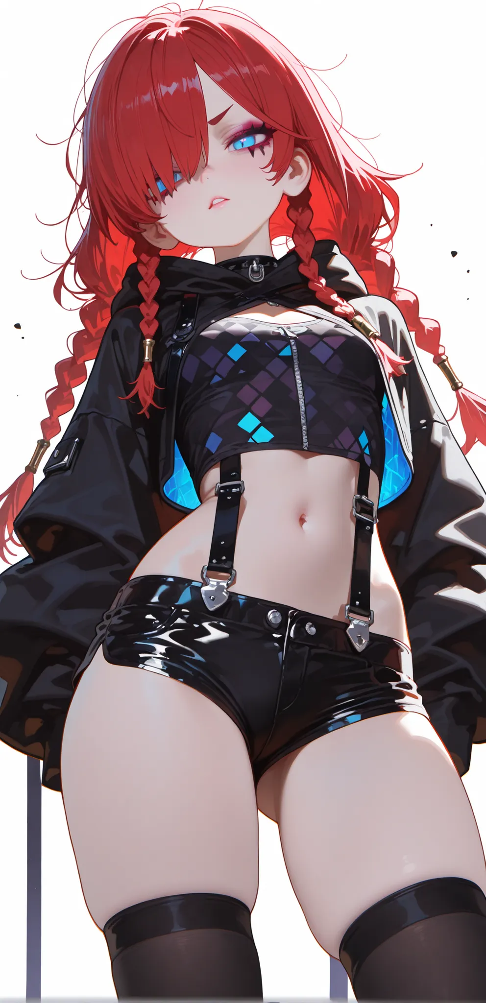 (masterpiece:1.35), (very aesthetic, best quality:1.3), highly detailed, dark environment, backlit, absurdres, hyperdetailed, addmicrodetails, flat anime artstyle, (no lineart), detailed shading and shadows, solo, intricate design,
Simple background, w...