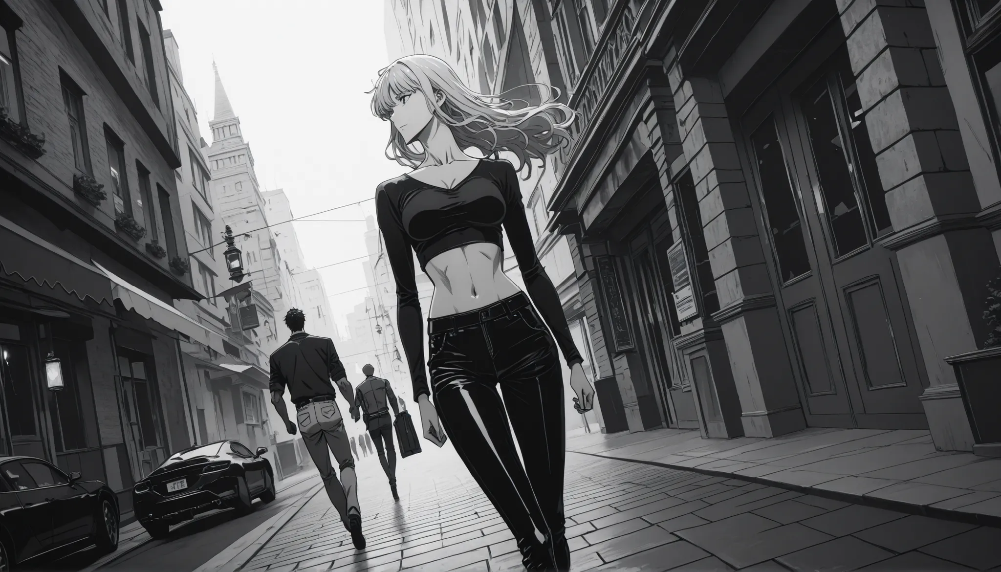 (masterpiece), (ultra-detailed), (very aesthetic), (absurdres), (ultra high resolution), NSFW, frontal angle, Best quality, High quality, Detailed, High resolution, 8k, Ultra high res, highest quality, BLACK AND WHITE image, monochrome, simple drawing, mon...