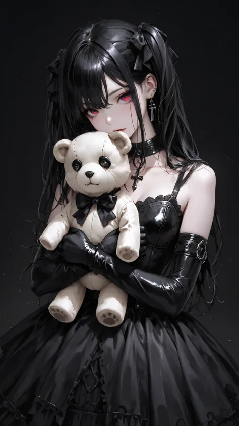 high res , masterpiece, anatomically, top quality, high res model, High Details, Anatomically anatomically, Norman Rockwell & Tim Burton style、Watercolor touch、 Edward Scissorhands、The black leather costume worn at the event、skinny, white-skinned man 、...