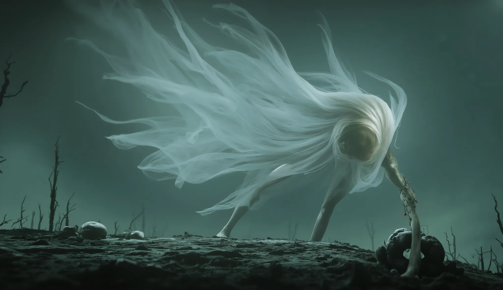 Apparition, ethereal, surreal, haunting art, high detail, masterpiece.