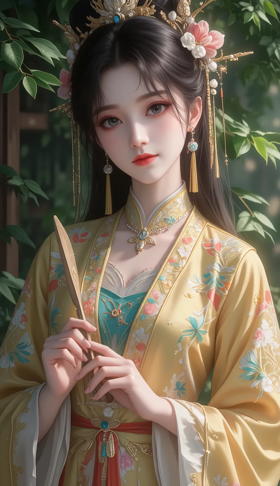 Girl in Vintage Chinese Dress