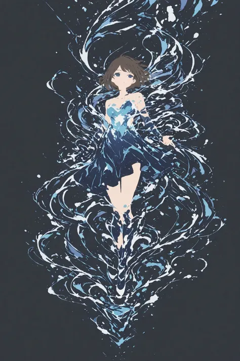 1girl,minimalism, flat art, flat color