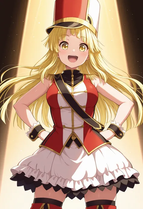 Volumetric Lighting, (masterpiece), (best quality), (ultra-detailed), illustration, ((disheveled hair, very good hair))), detailed eyes, perfect composition, moist skin, intricate details, very good lighting BREAK, Tsurumaki Kokoro, long hair, blonde hair,...