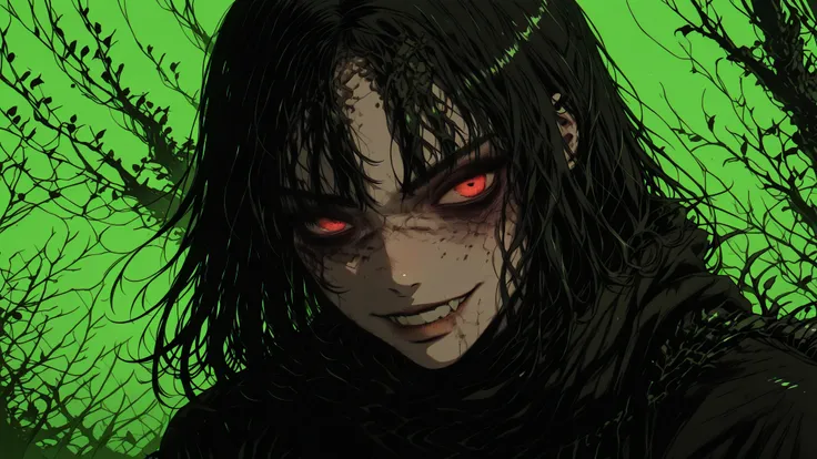 ,bioluminescent night wood phantoms, moody vhs horror vibe spooky cool wallpaper with UHd effect