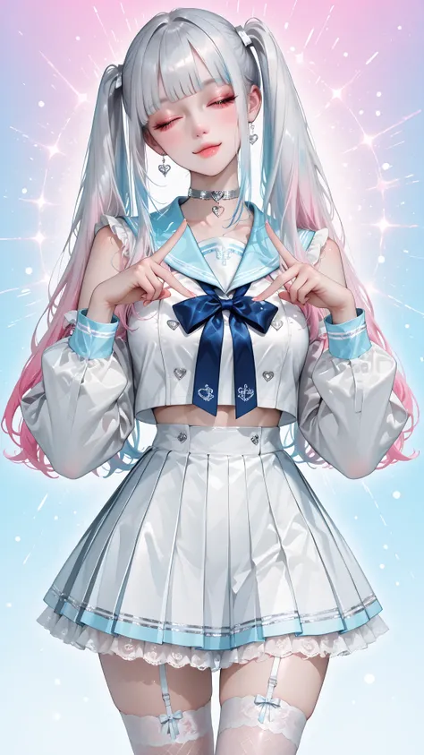 (masterpiece), (best_quality), (amazing_quality), perfect_skin, realistic_lighting, hair_strands, symmetrical_face, sharp_features

idol_style, vtuber, digital_avatar, anime_girl, big_eyes, glossy_eyes, small_nose, small_mouth, (cute_face:1.2), slender_nec...