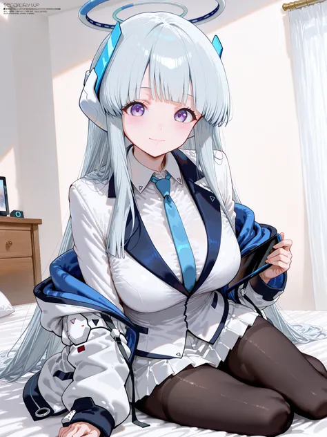 生塩ノア,
score_9, score_8_up , score_7_up , score_6_up , score_5_up ,
(masterpiece, best quality),ultra detailed,
megami magazine
BREAK
long hair, headgear, mechanical halo, large breasts, blue necktie, white shirt, off shoulder, white jacket,long sleeves, w...