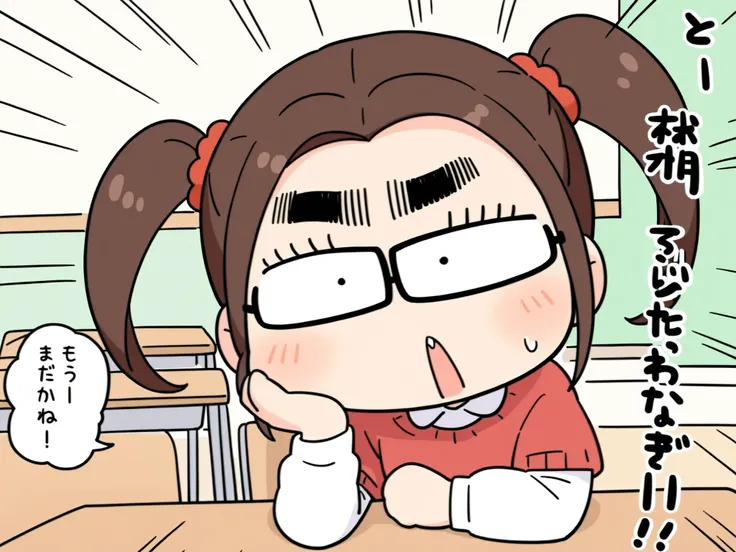 girl, woman, chibi,Unibrow, Monobrow,