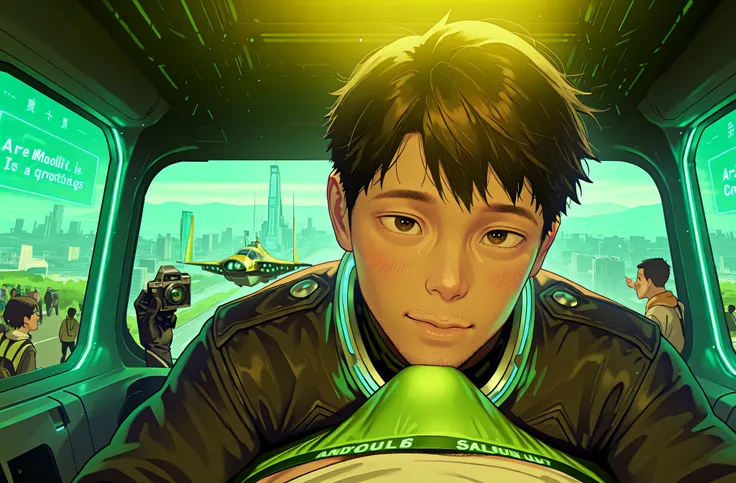 people t are on Futuristic 1(best quality,4k,8k,highres,masterpiece:1.2), photorealistic,photo-realistic:1.37)mad-srgns, highly detailed futuristic cybercity, towering skyscrapers with large media screens, gleaming metal and glass buildings, neon lights il...