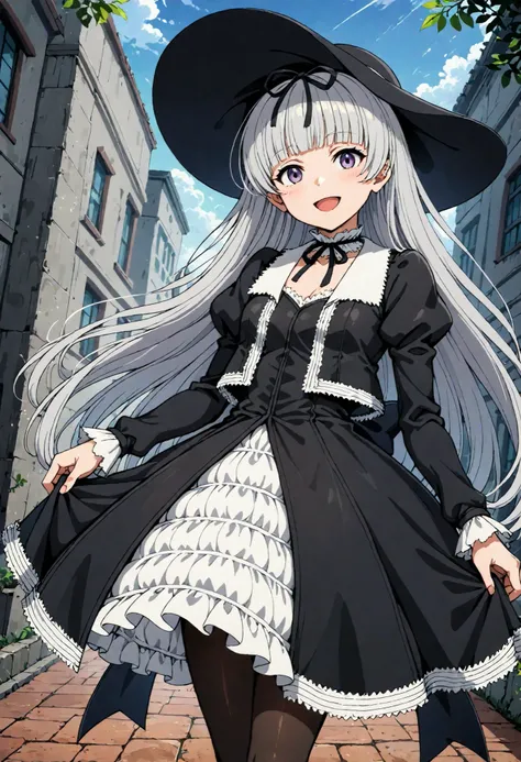 Gretel (black lagoon), Gothic Fashion,black hat,, Best Quality, HD ,masterpiece, High Resolution,,