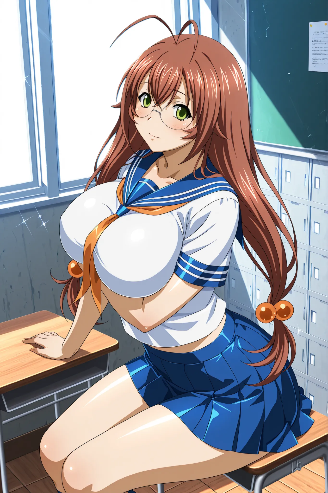 ryuubi gentoku \(ikkitousen\),glasses,school_uniform,