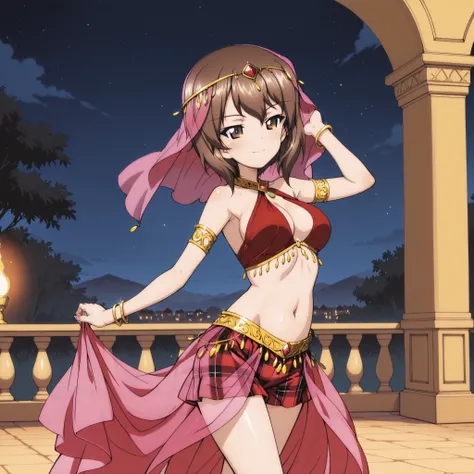 1girl:1 . 5) , (Seul:1 . 5) , score_9 , score_8_haut , score_7_haut , source_anime , Official work  , ultra-detailed , masterpiece , best quality plaid shorts , high res , beaux yeux , detailed eyes , Detailed Face , beautiful detailed eyes ,Girls Und Panz...