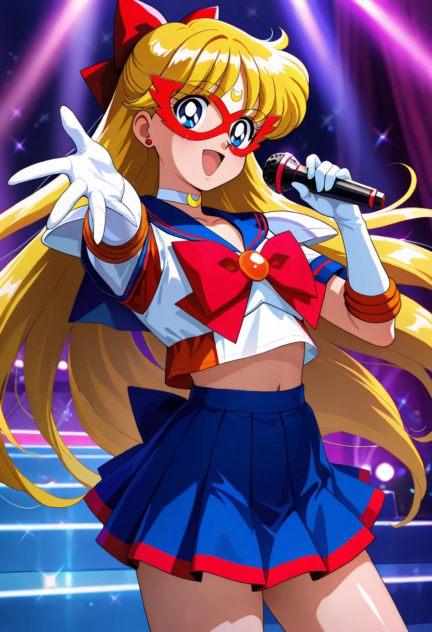 masterpiece, amazing quality, best quality, ultra-detailed, 8K, illustration, clear skin, ultra-detailed-eyes, shiny skin, very awa, very as2, soft body, newest, official art, 1girl, solo, 1990s \(style\),aino minako,sailorv,sailor v,blonde hair,long hair,...