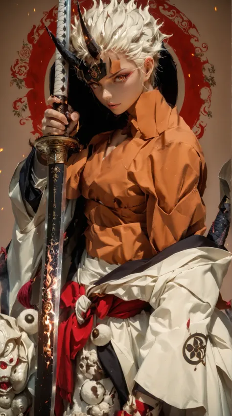 A black and pink high school girl wearing a sailor uniform、Anime girl with a sword, Burning, art style illustration, clean and detailed anime art, inspired by Kano Hogai, she has a sword, Samurai Sword Pulling Out a Sword, Flat anime style , Fate/Stay Nig...