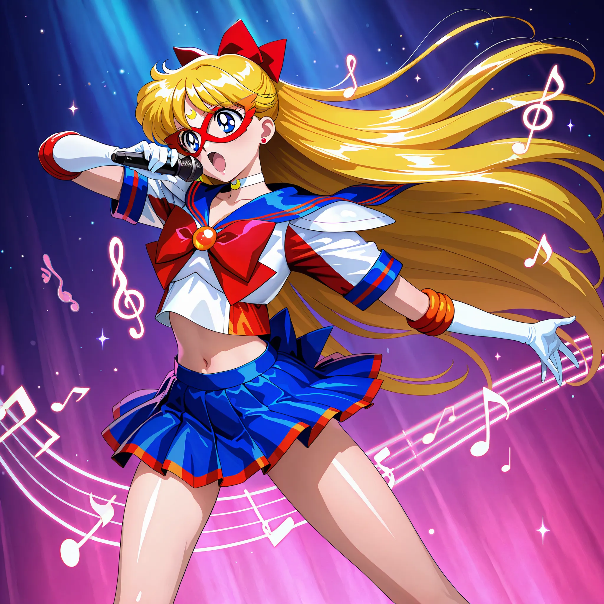 masterpiece, amazing quality, best quality, ultra-detailed, 8K, illustration, clear skin, ultra-detailed-eyes, shiny skin, very awa, very as2, soft body, newest, official art, 1girl, solo, 1990s \(style\),aino minako,sailorv,sailor v,blonde hair,long hair,...