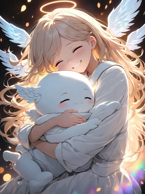 (masterpiece), (best quality),
SDXL_ARW_Dolshy_VoidLight_adjective,
Sleeping Dolshy,
(angelic smile:1.6),
(warm hug:1.8),
(soft hair being stroked),
(eternally cute angel),
(floating in void light),
--v 1.10 --style luminous
