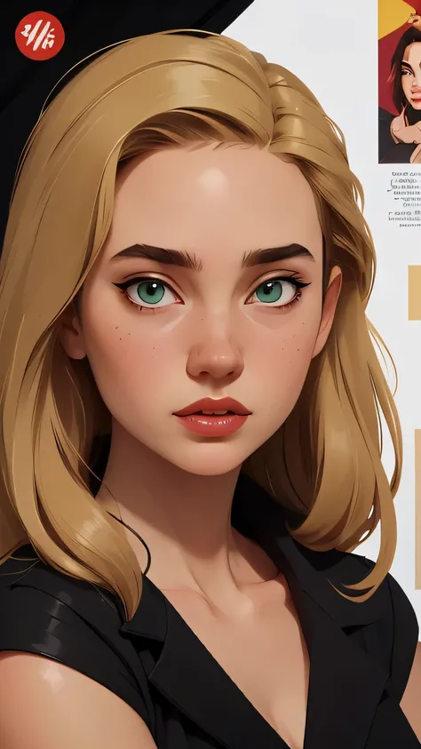 A cartoon close up :1.2), woman Cartoon image of a woman , sexy clothes , Super cute, cartoon style illustration, cartoon art style, cartoon art style, digital illustration style, highly detailed character design, cute and detailed digital art , ...