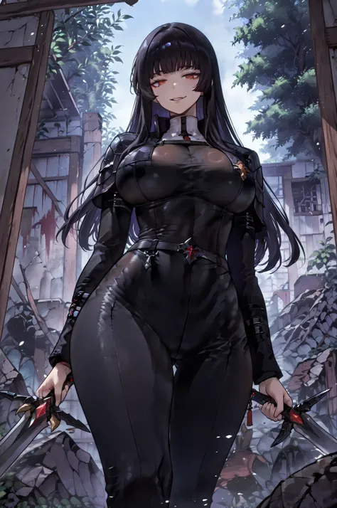 soloパーティ、solo討伐stomp、stompる、soloプレイ、solo、taken from below、caveの中、Hunter、Ruins、Attach a、black suit、Attach a、sword、Japanese sword、black longsuit、 black long jacket、ゴスロリなshirt、Depressed、Tall Woman、A woman in her thirties、 Alassah's woman、Steins;Gate、 black lo...