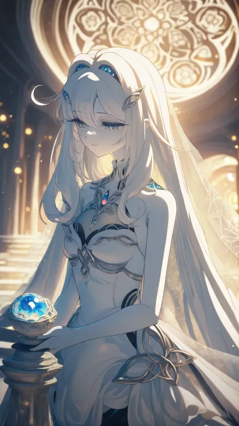 high detail RAW color art, animation, Marble Hall, Marble statue , ((( Extremely Detailed Elegant))), white skin, Magical Atmosphere, (focus on your face), (DETAILED SKIN, Textures (Intricately detailed, Fine Details, very detailed), Raytracing, Subsurface...