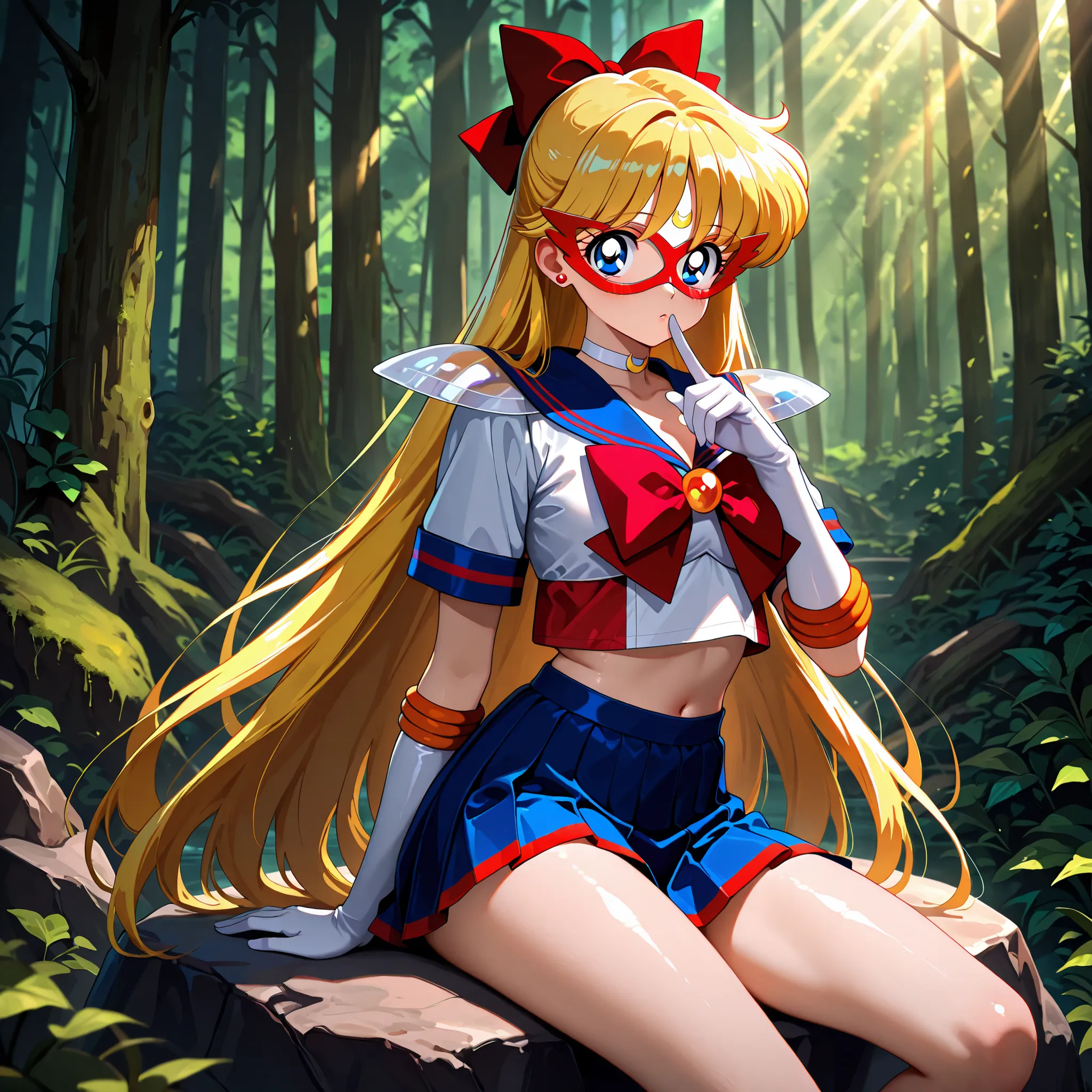 masterpiece, amazing quality, best quality, ultra-detailed, 8K, illustration, clear skin, ultra-detailed-eyes, shiny skin, very awa, very as2, soft body, newest, official art, 1girl, solo, 1990s \(style\),aino minako,sailorv,sailor v,blonde hair,long hair,...