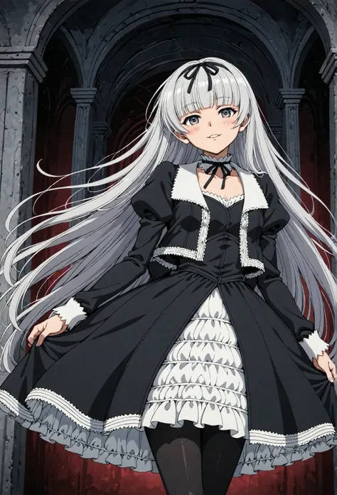 Gretel (black lagoon), gothic fashion,black hat,, best quality, HD ,masterpiece, High Resolution,,