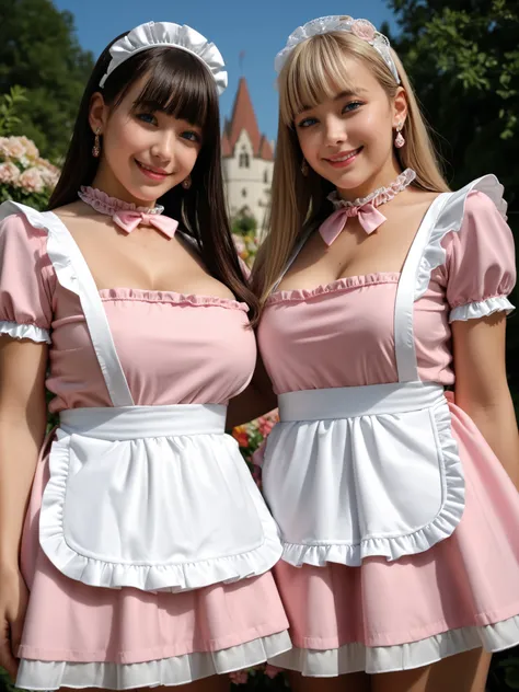 Score_9, Score_8_up, Score_7_up, Score_6_up, Score_5_up, Score_4_up, Source_real, Tag1, Tag2, Anatomically correct, realistic, 2 women, 23 years old women, beautiful women, Highly detailed beautiful face and eyes, blue eyes, blonde hair, Detailed skin, (na...