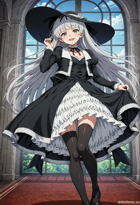 Gretel (black lagoon), gothic fashion,black hat,, best quality, HD ,masterpiece, High Resolution,,