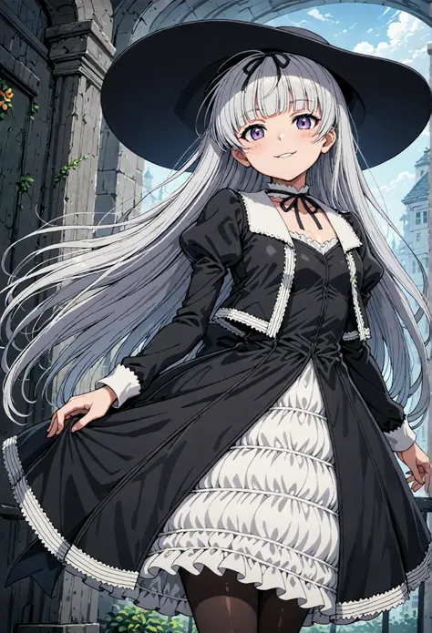 Gretel (black lagoon), gothic fashion,black hat,, best quality, HD ,masterpiece, High Resolution,,